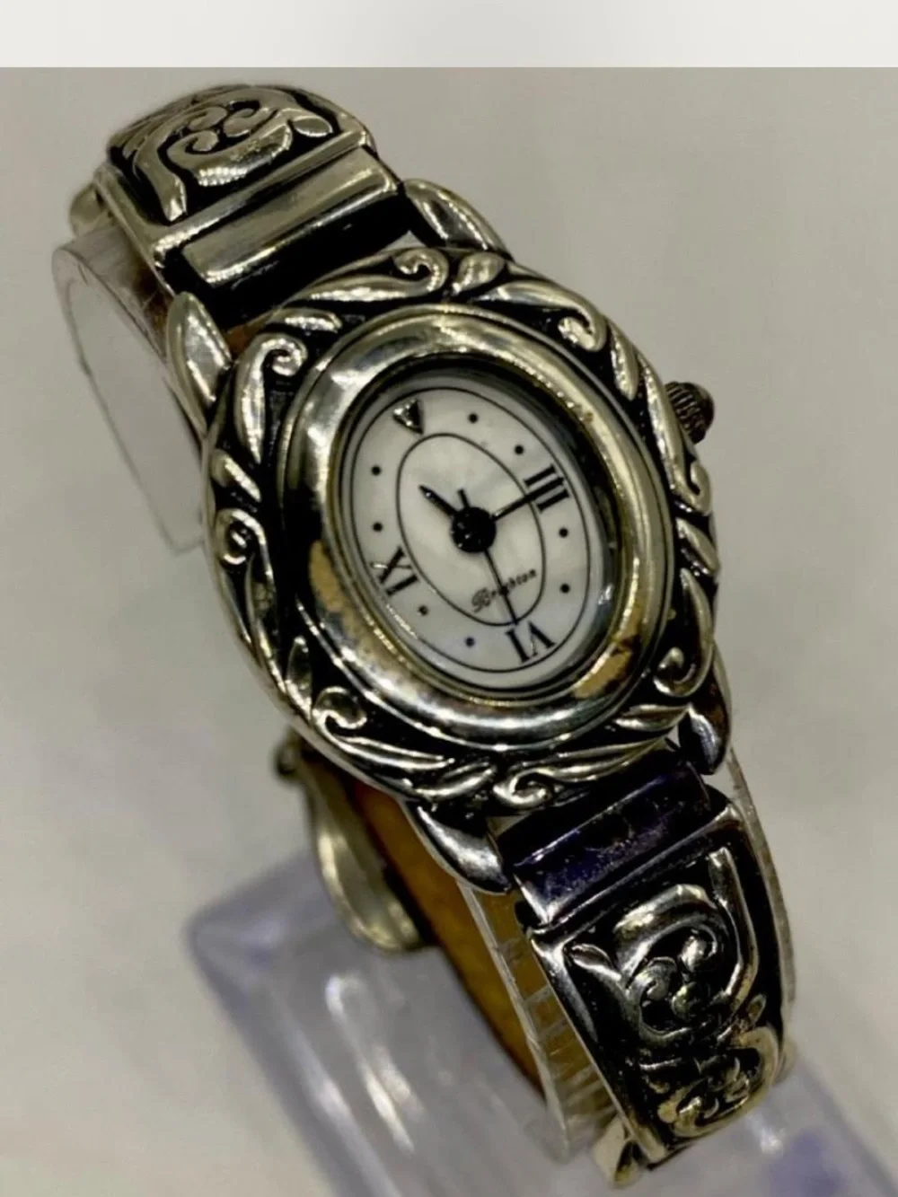 *** Brighton ^^^ Silver Ornate Oval Women's Watch *** Luxury ***